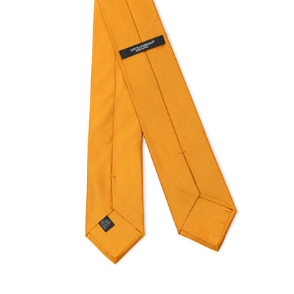 Dolce & Gabbana Orange Silk Tie - A Touch of Elegance