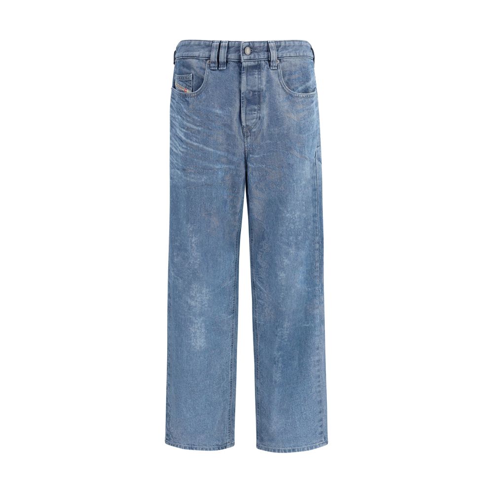 Diesel Blue Cotton Straight-Leg Jeans - 2001 D-Macro-FSI1