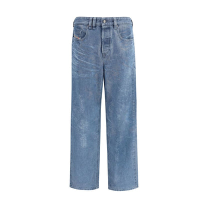 Diesel Blue Cotton Straight-Leg Jeans - 2001 D-Macro-FSI1