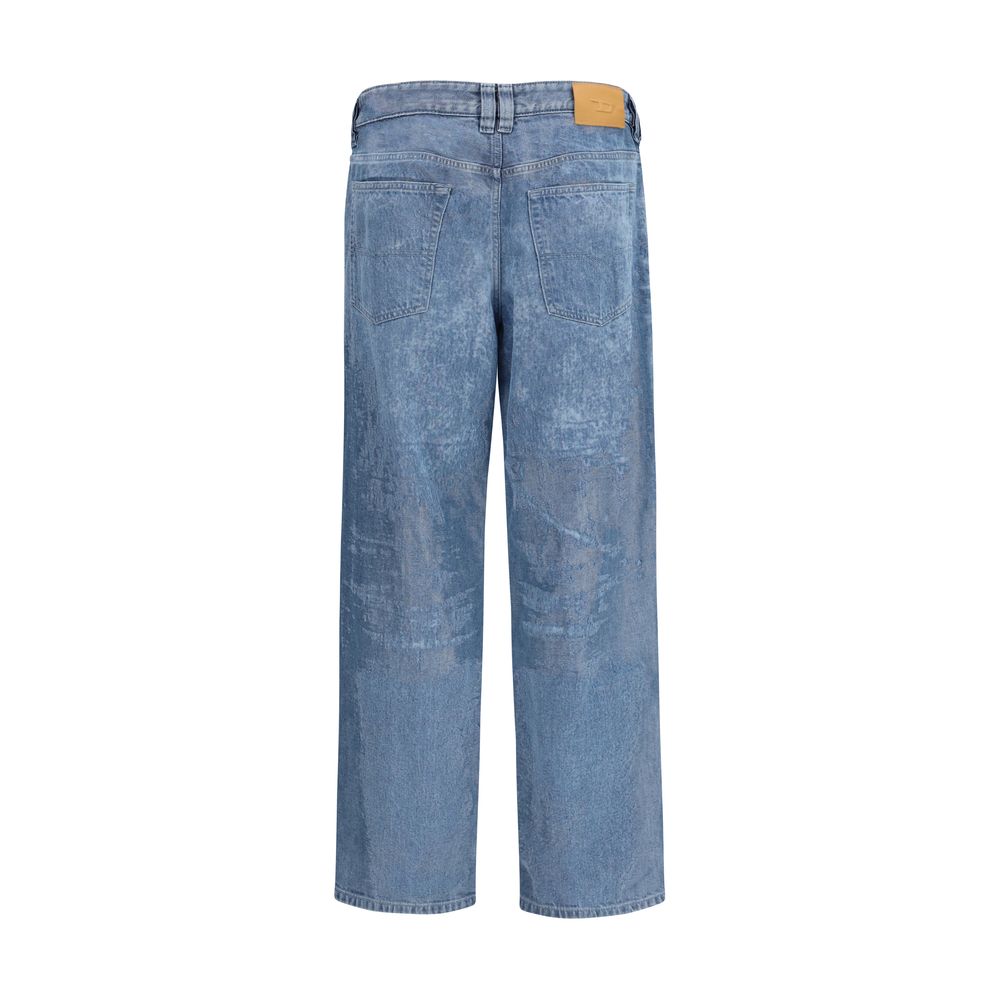 Diesel Blue Cotton Straight-Leg Jeans - 2001 D-Macro-FSI1
