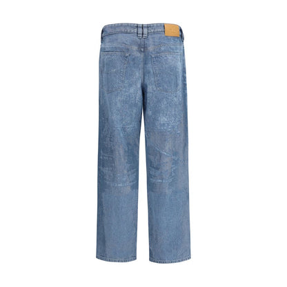 Diesel Blue Cotton Straight-Leg Jeans - 2001 D-Macro-FSI1
