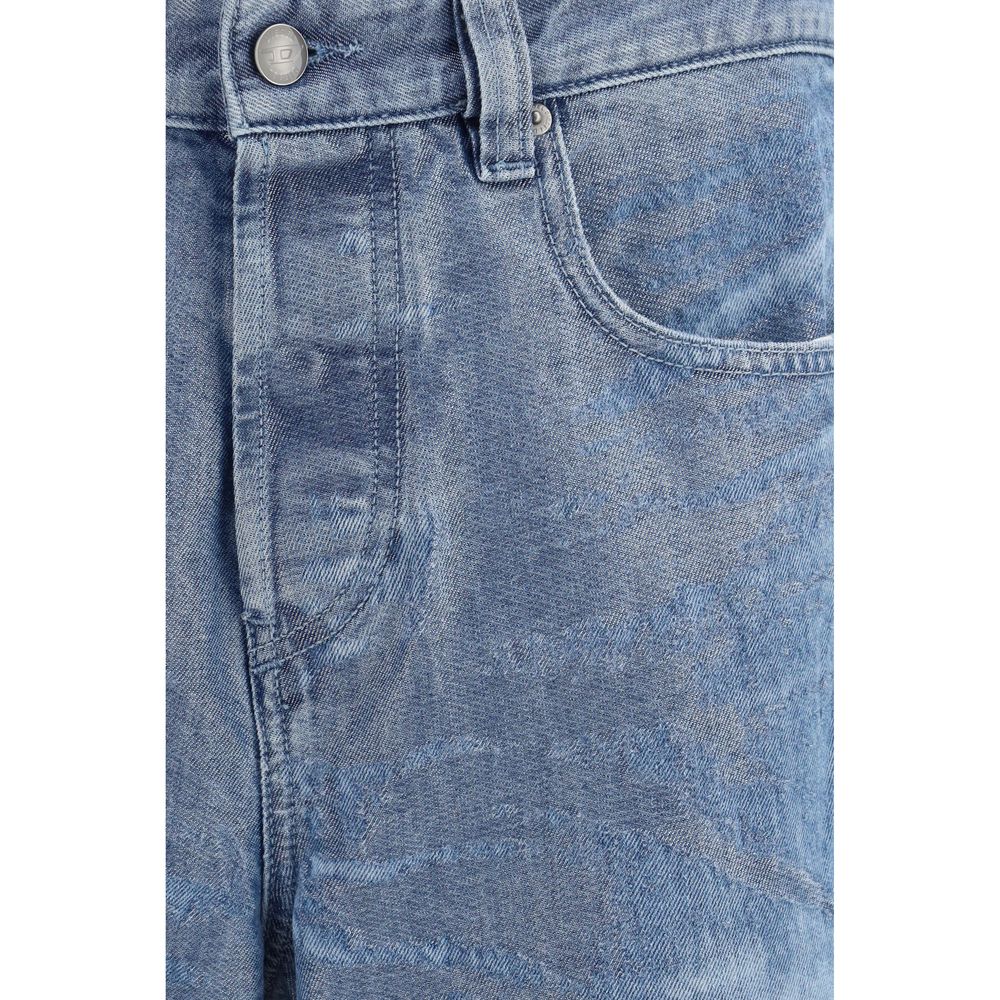 Diesel Blue Cotton Straight-Leg Jeans - 2001 D-Macro-FSI1