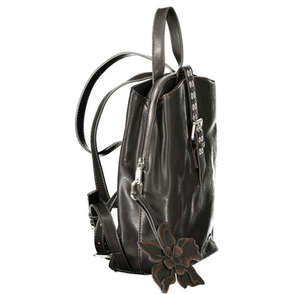 Desigual Black Polyurethane Women Backpack - Curio Choco Sumy Mini