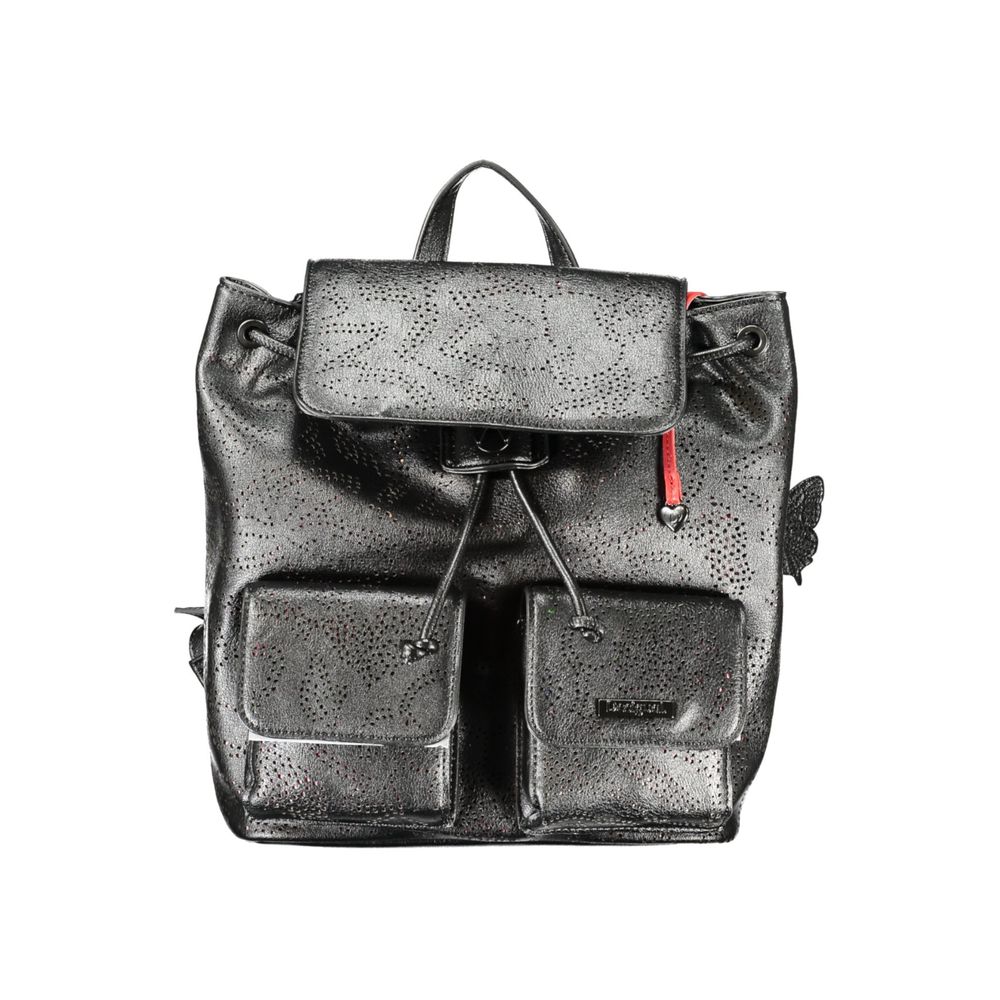 Desigual Black Polyurethane Women's Mini Backpack - Galaxy Leiria Bag
