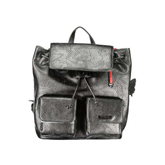 Desigual Black Polyurethane Women's Mini Backpack - Galaxy Leiria Bag