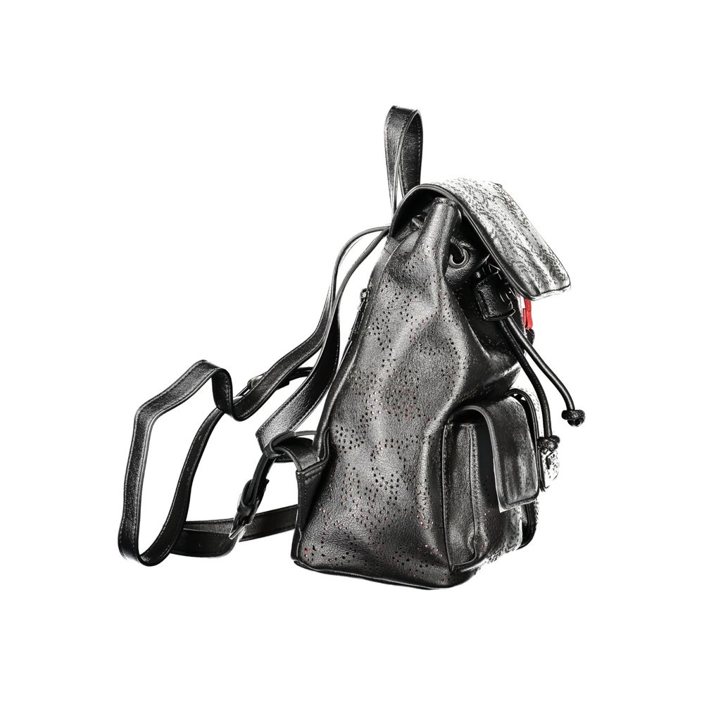 Desigual Black Polyurethane Women's Mini Backpack - Galaxy Leiria Bag