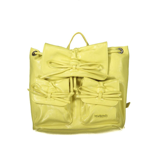 Desigual Yellow Polyethylene Backpack - Bold, Creative Style for Everyday Adventures