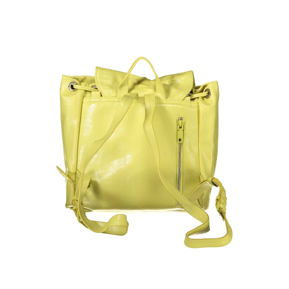 Desigual Yellow Polyethylene Backpack - Bold, Creative Style for Everyday Adventures