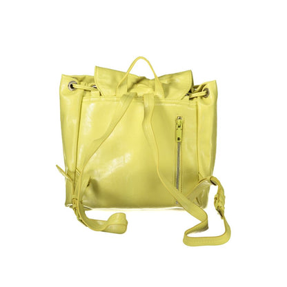 Desigual Yellow Polyethylene Backpack - Bold, Creative Style for Everyday Adventures
