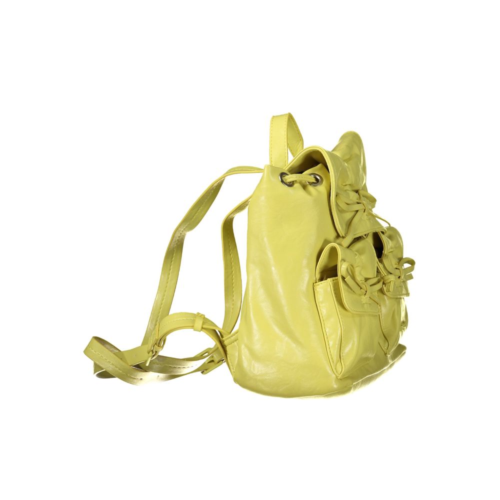 Desigual Yellow Polyethylene Backpack - Bold, Creative Style for Everyday Adventures