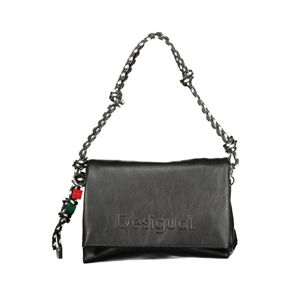 Desigual Black Polyurethane Women Handbag - HALF LOGO BAG VENECIA 4.0