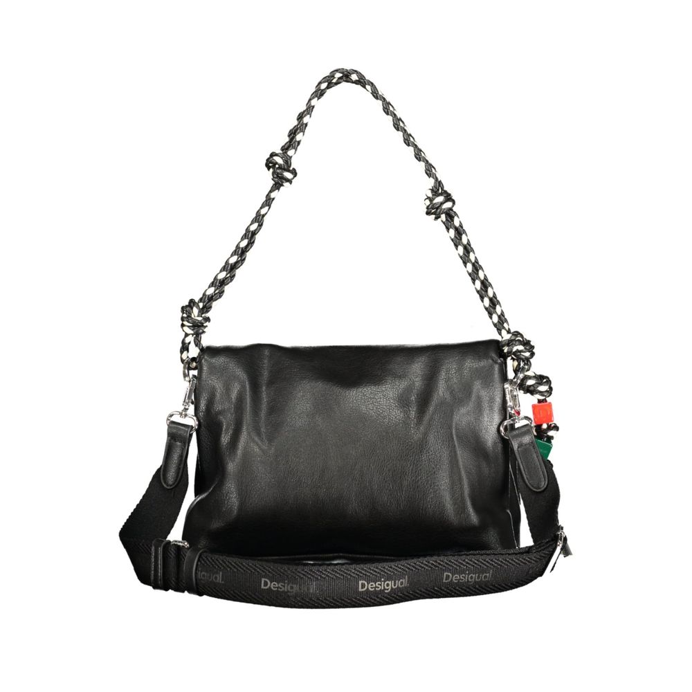 Desigual Black Polyurethane Women Handbag - HALF LOGO BAG VENECIA 4.0