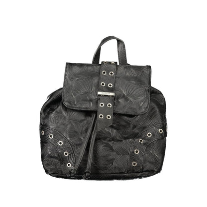 Desigual Black Polyurethane Moonstone Prisa Backpack