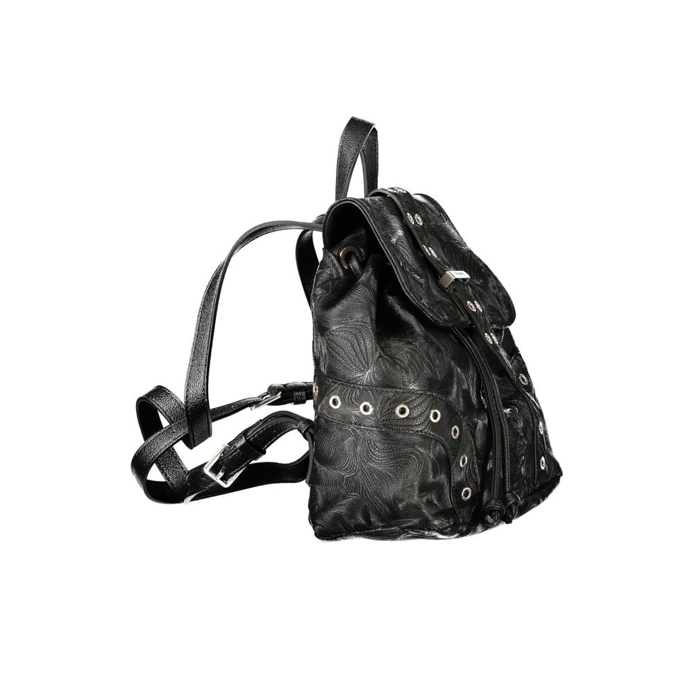 Desigual Black Polyurethane Moonstone Prisa Backpack