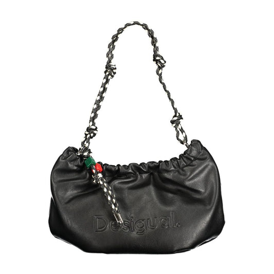 Desigual Black Polyurethane Women Handbag - Half Logo Waverly Bag