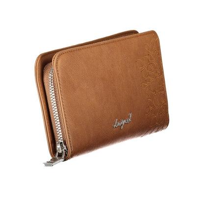 Desigual Marrone Polyurethane Women Wallet - Sierra Fiona Card Wallet