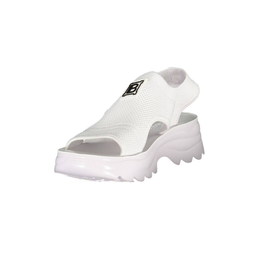 Laura Biagiotti White Polyester Platform Sandals