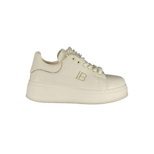 Laura Biagiotti White Polyester Athletic Sneakers