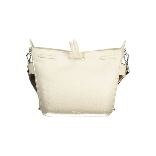 Coccinelle Bianco Leather Women Handbag - Gretel Ribbon Bag
