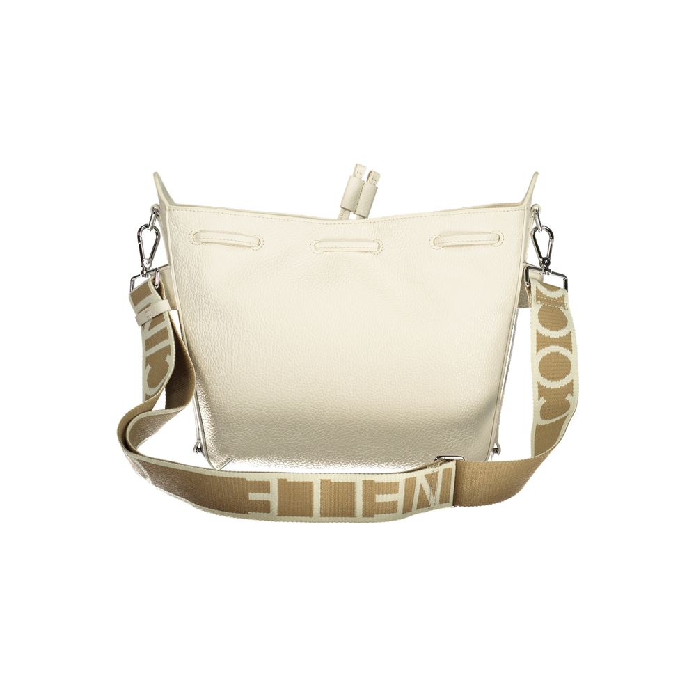 Coccinelle Bianco Leather Women Handbag - Gretel Ribbon Bag