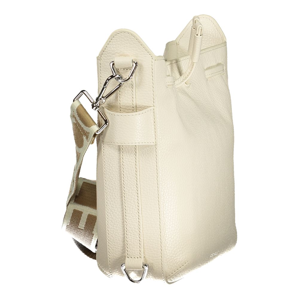 Coccinelle Bianco Leather Women Handbag - Gretel Ribbon Bag