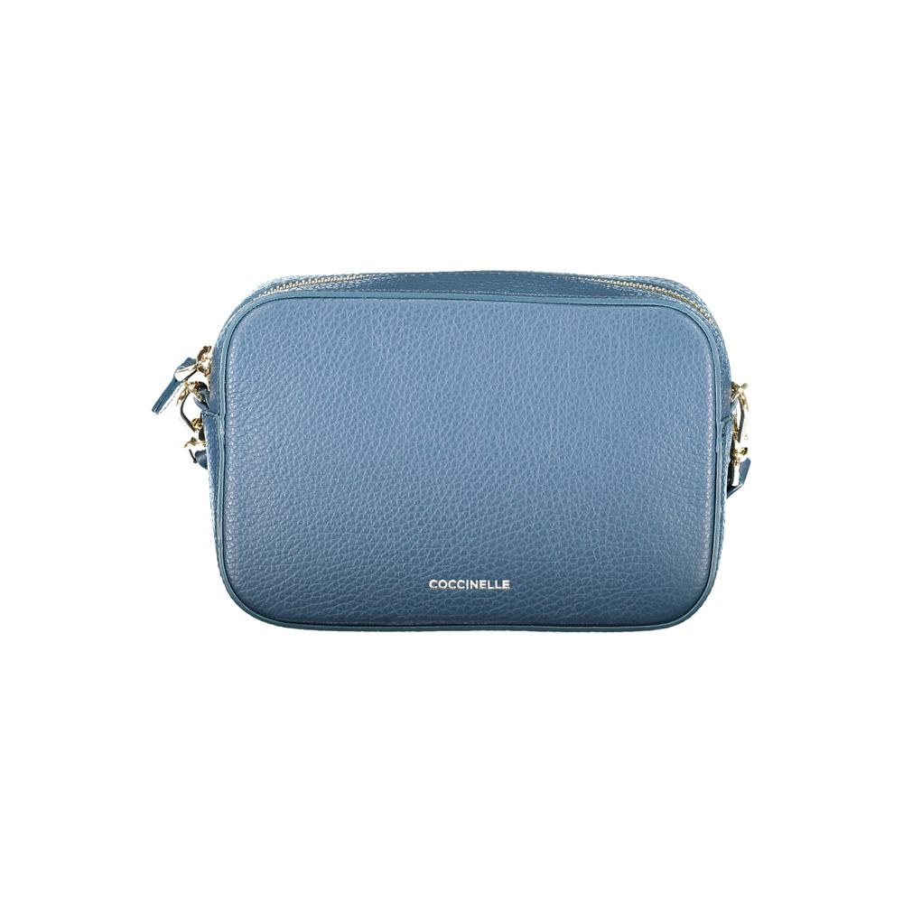 Coccinelle Blue Leather Women Handbag - Tebe Bag