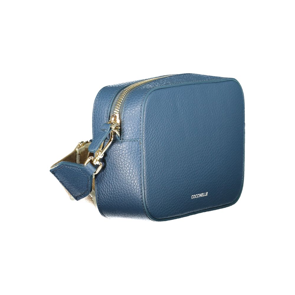 Coccinelle Blue Leather Women Handbag - Tebe Bag
