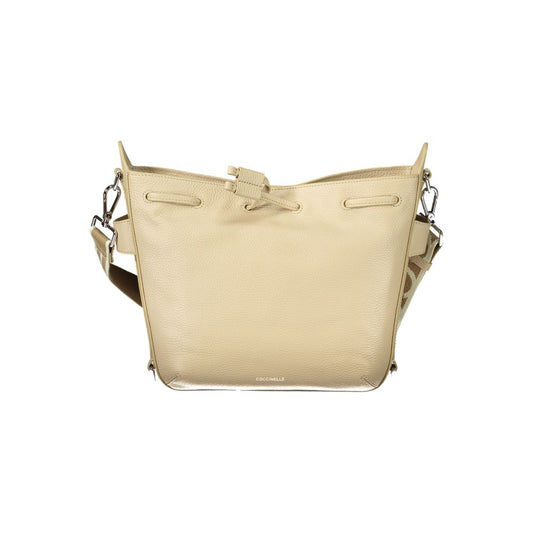 Coccinelle Beige Leather Women Handbag - Gretel Ribbon Bag