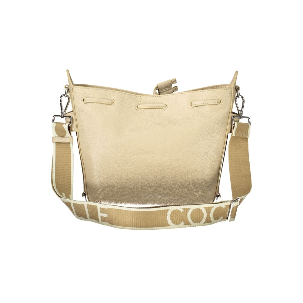 Coccinelle Beige Leather Women Handbag - Gretel Ribbon Bag