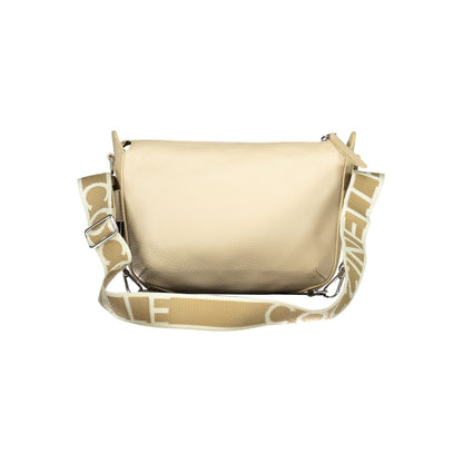 Coccinelle Beige Leather Women Handbag - Gretel Ribbon Bag