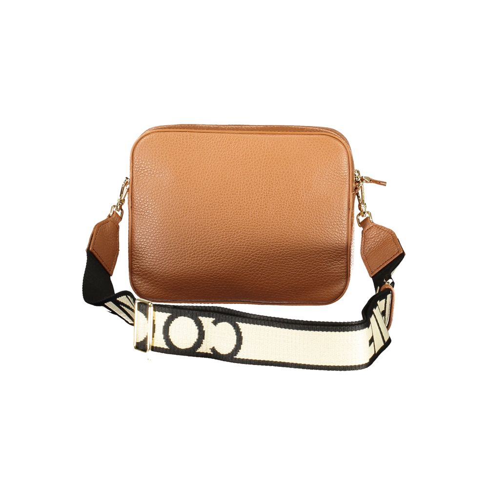 Coccinelle Brown Leather Handbag: The Timeless Tebe Bag