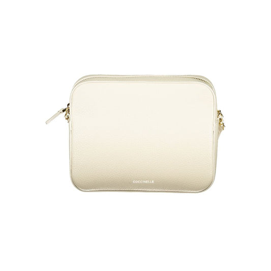 Coccinelle White Leather Handbag - Tebe Bag