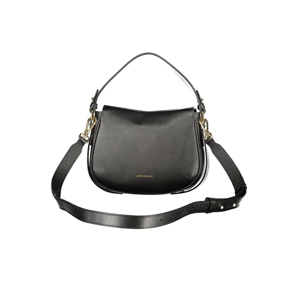 Coccinelle Black Leather Women Handbag - Mavery Bag