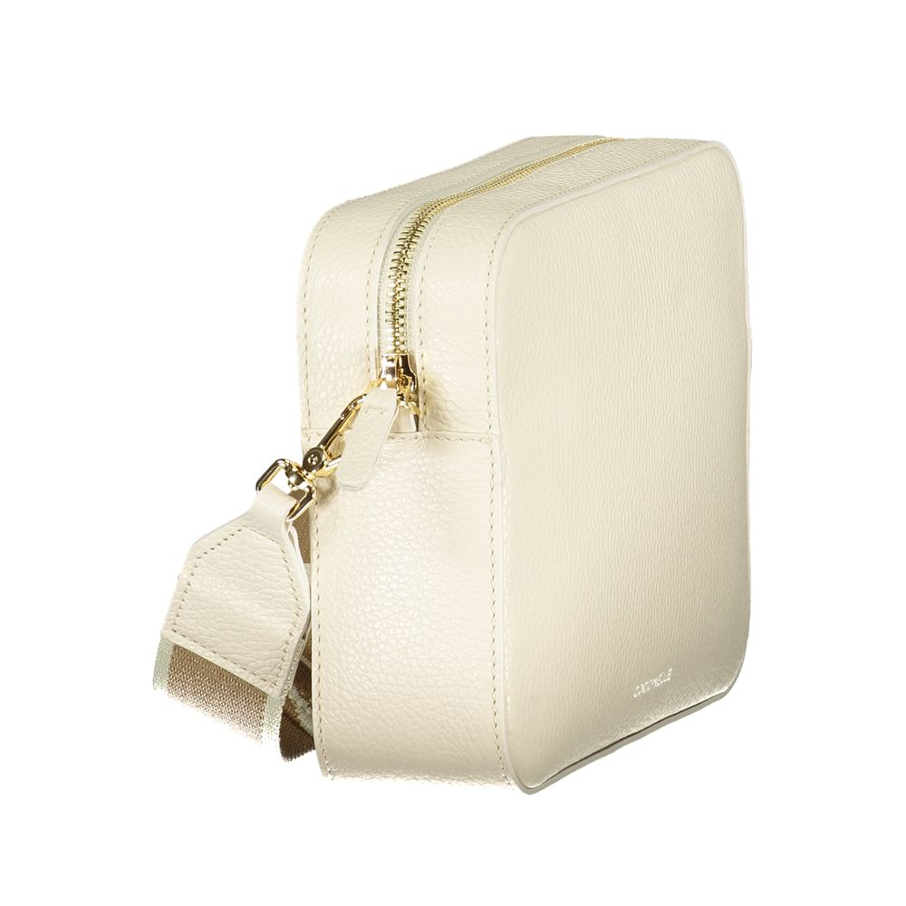 Coccinelle White Leather Handbag - Tebe Bag