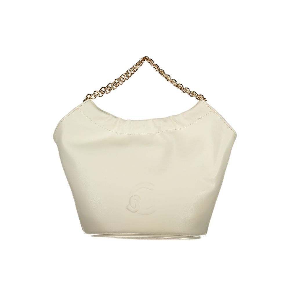 Coccinelle White Leather Woman Handbag - Smash Bag
