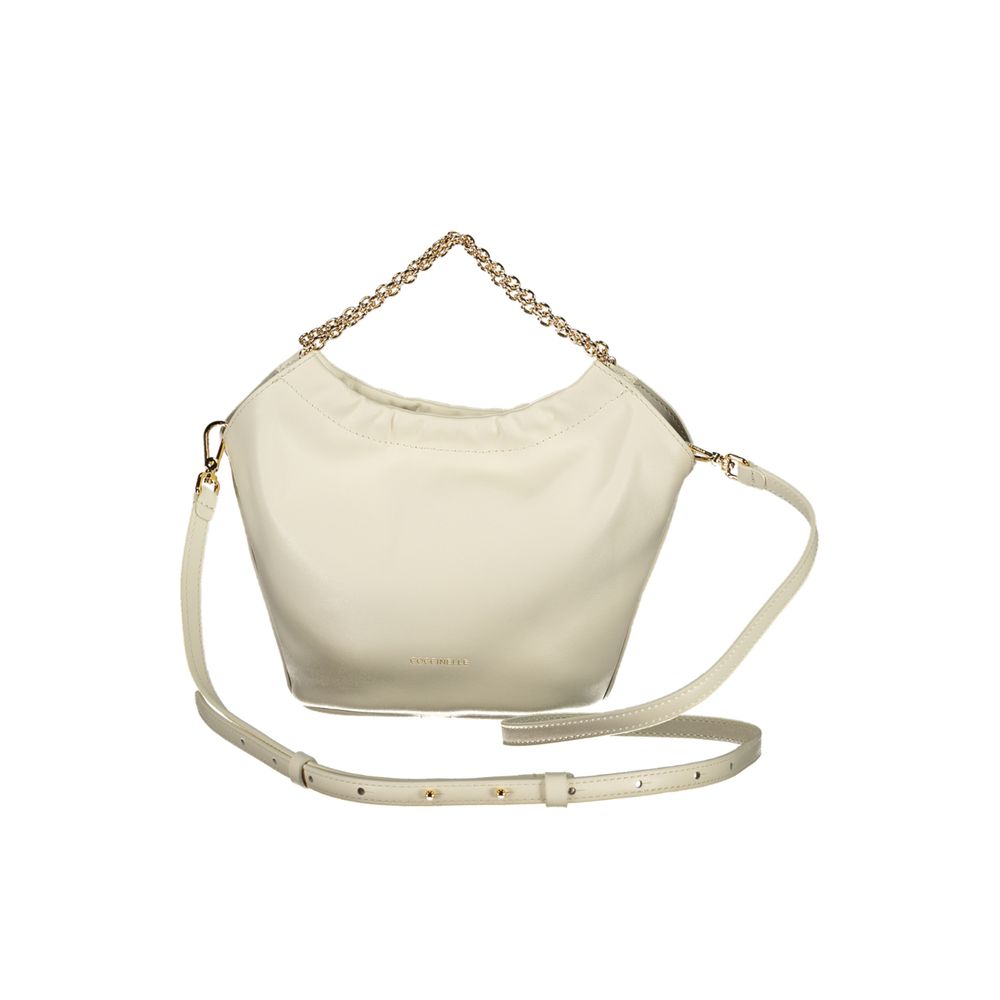 Coccinelle White Leather Woman Handbag - Smash Bag