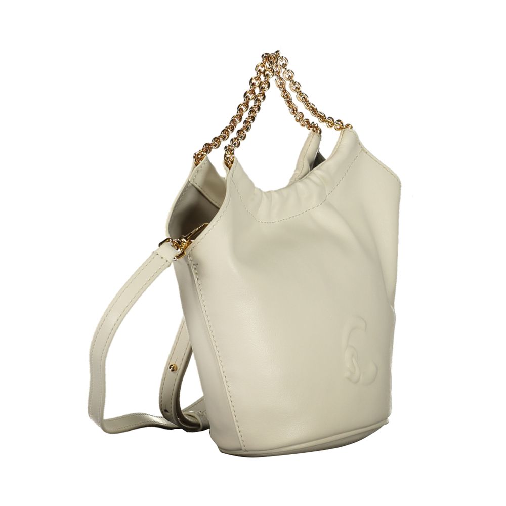 Coccinelle White Leather Woman Handbag - Smash Bag