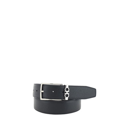 Ferragamo Black Leather Regular Belt: Versatile Elegance