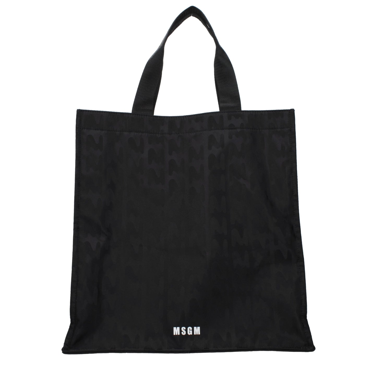 MSGM Black Fabric Handbag - A Statement Piece for Modern Elegance