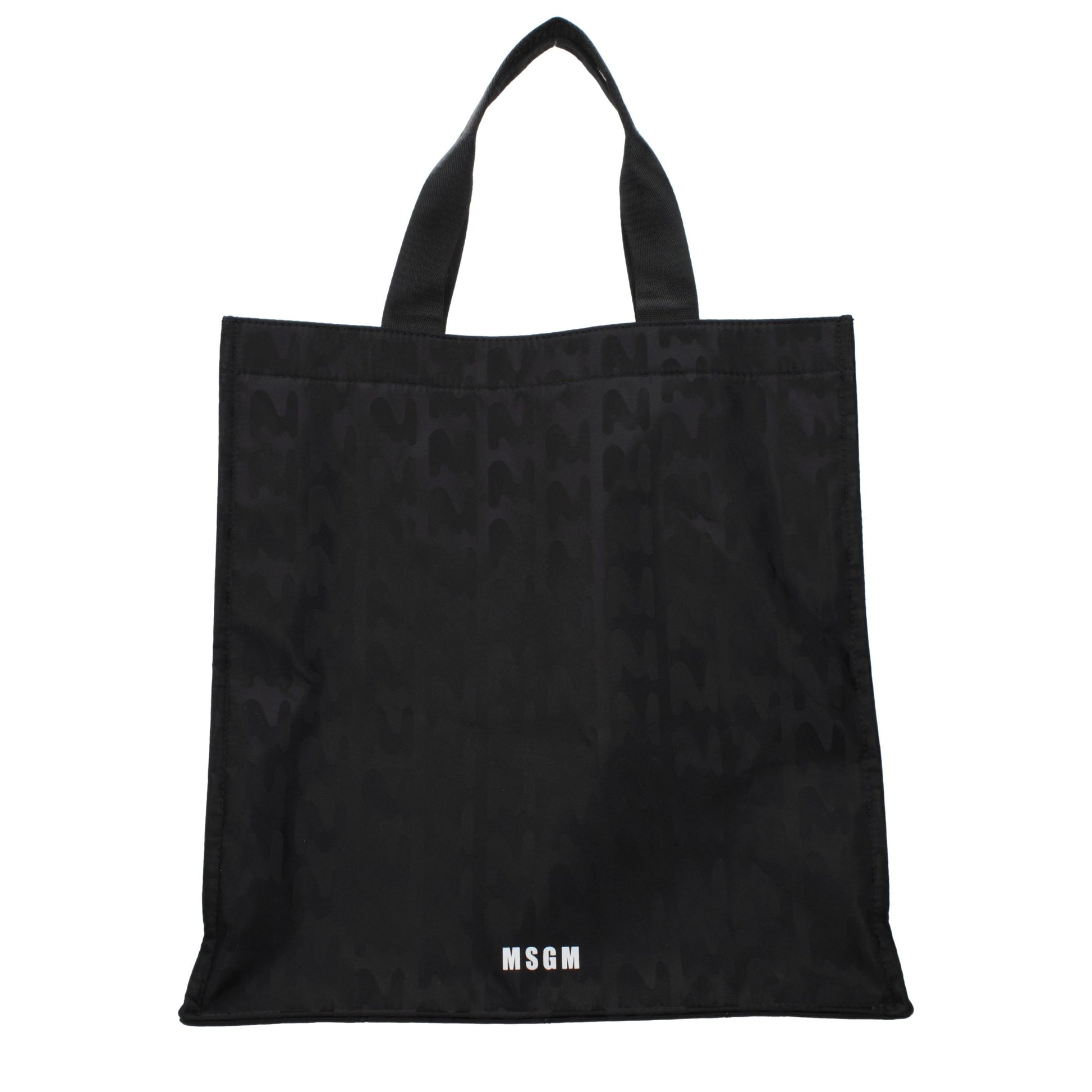 MSGM Black Fabric Handbag - A Statement Piece for Modern Elegance