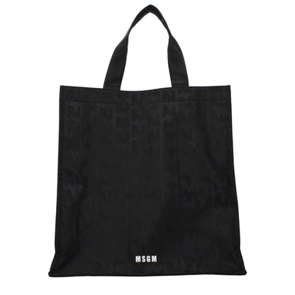 MSGM Black Fabric Handbag - A Statement Piece for Modern Elegance