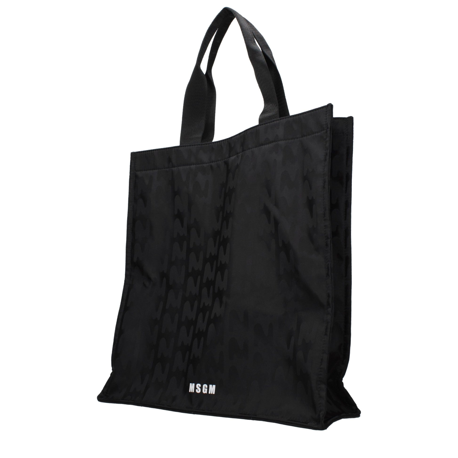 MSGM Black Fabric Handbag - A Statement Piece for Modern Elegance