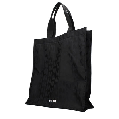 MSGM Black Fabric Handbag - A Statement Piece for Modern Elegance
