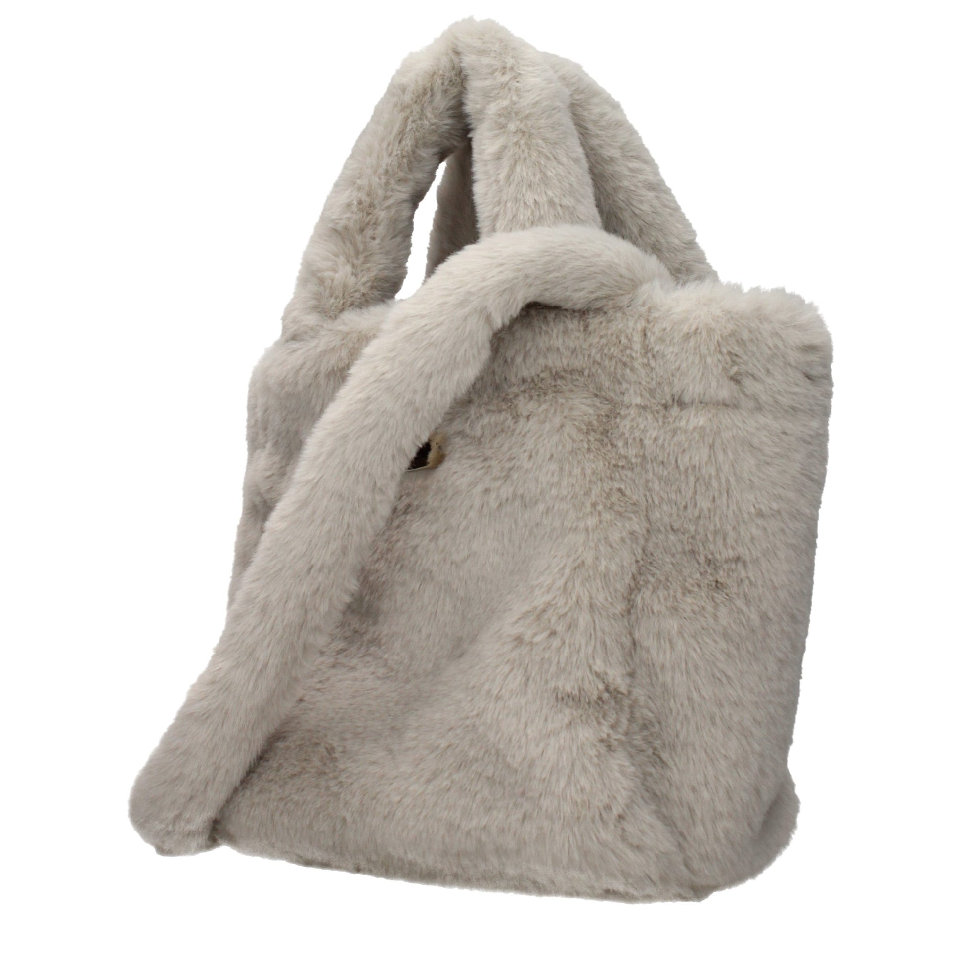 Herno Gray Fur Handbag – Luxurious and Stylish