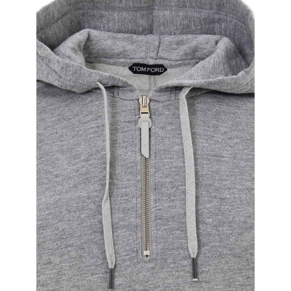 Tom Ford Gray Cotton Hoodie