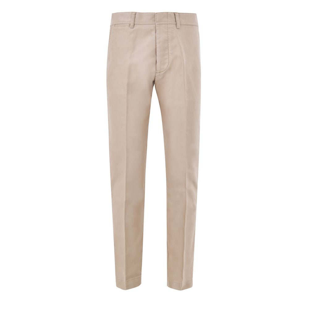 Tom Ford Beige Cotton Chino Pants - Timeless Elegance Redefined