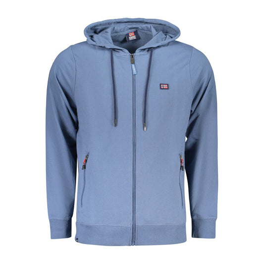 Norway 1963 Blu Cotton Men's Sweatshirt with Hood