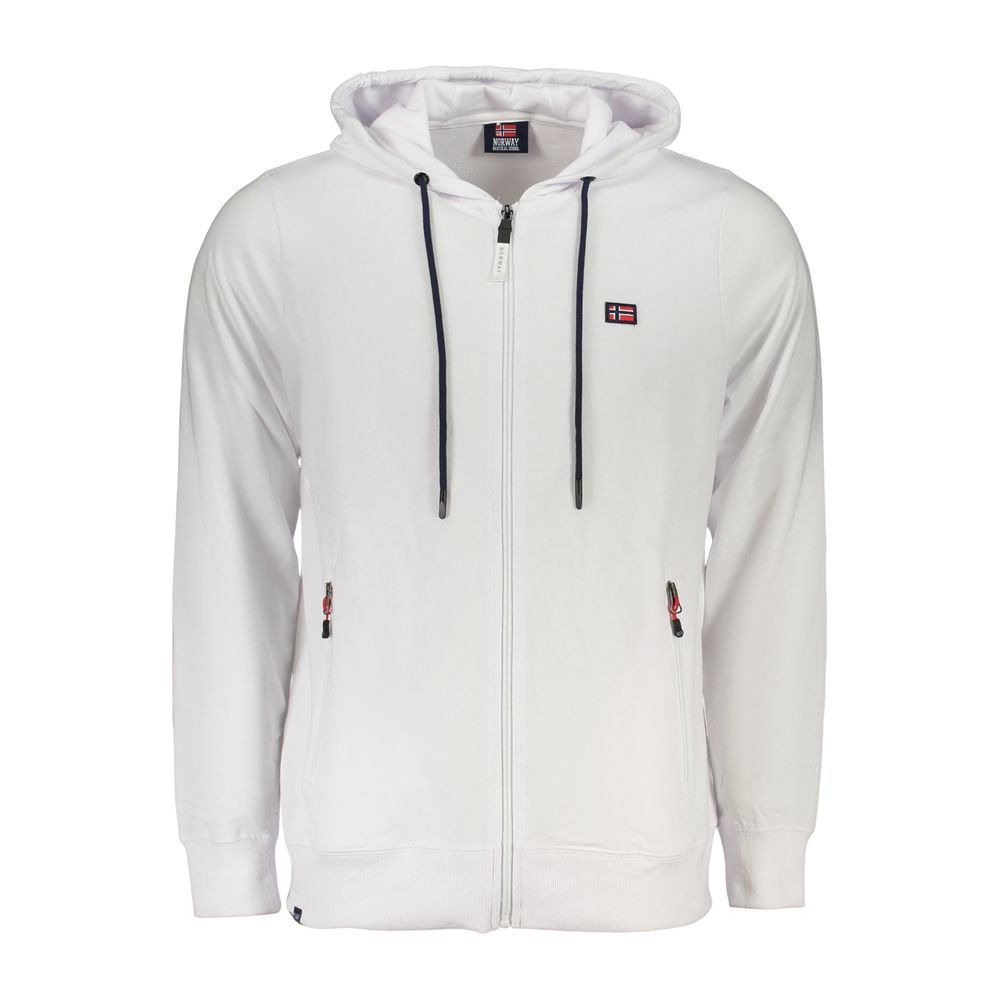 NORWAY 1963 White Cotton Men's Sweatshirt Hoodie