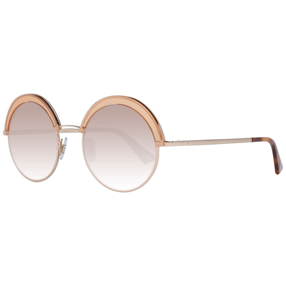 WEB EYEWEAR Women’s Sunglasses – Golden Metal Frame, Rose Lenses