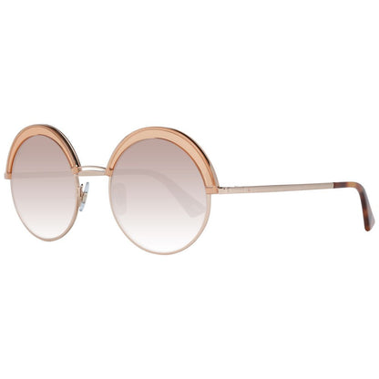 WEB EYEWEAR Women’s Sunglasses – Golden Metal Frame, Rose Lenses